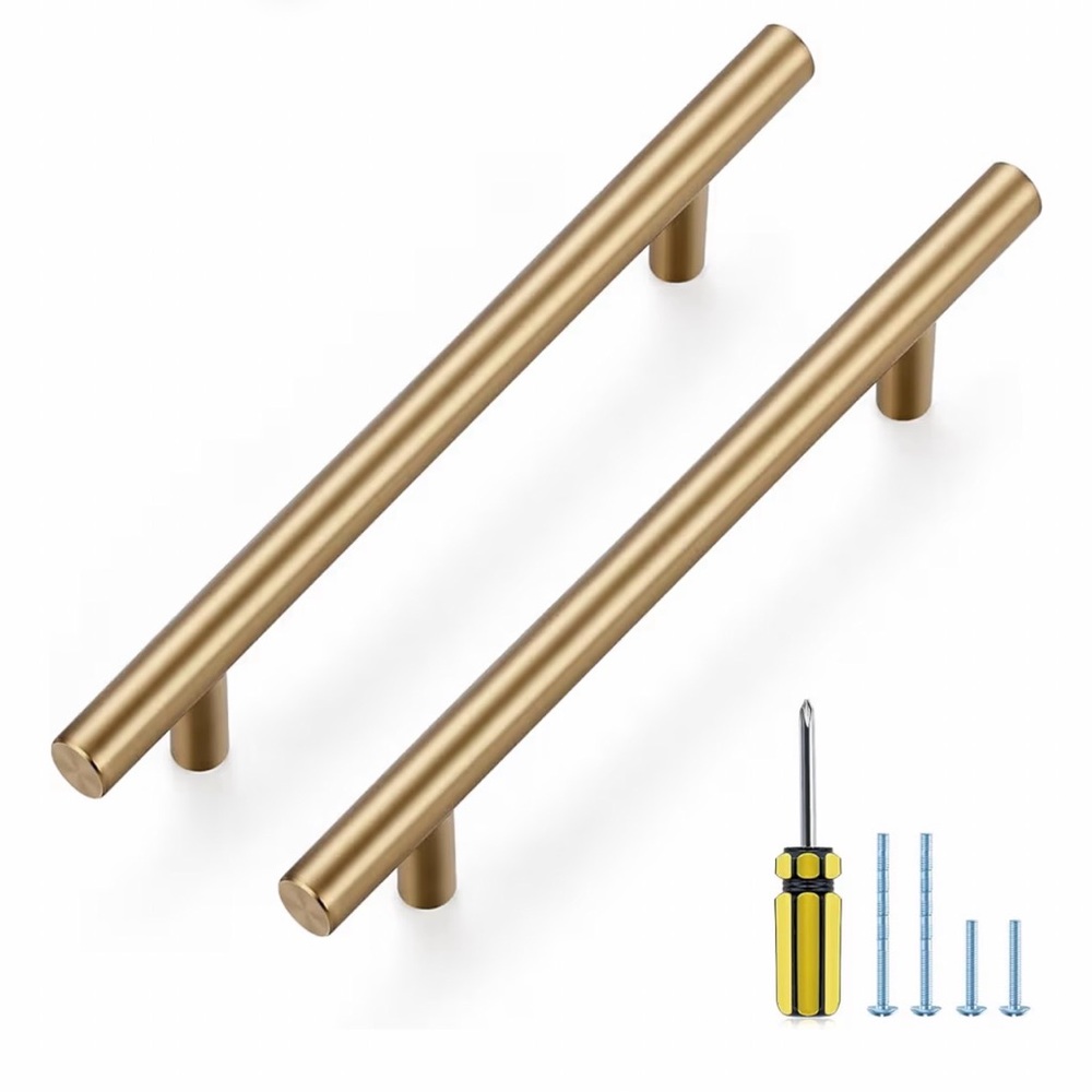 Ravinte 20 Pack Kitchen Cabinet Handles Champagne Bronze 5
Inch Hole Center